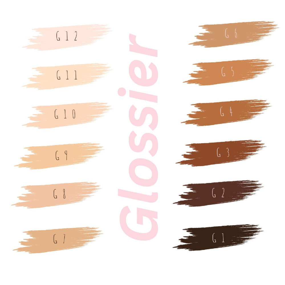 Glossier Stretch Concealer G10 swatch on skin shows light neutral tone and natural coverage
