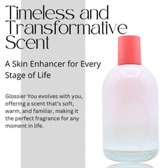Glossier You EDP XL spray action showing fine mist release.