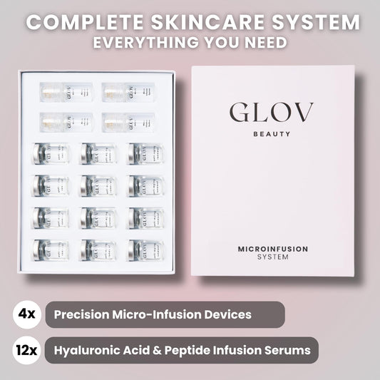 Glov Beauty 0-25mm gold-plated tips provide precise surface infusion.