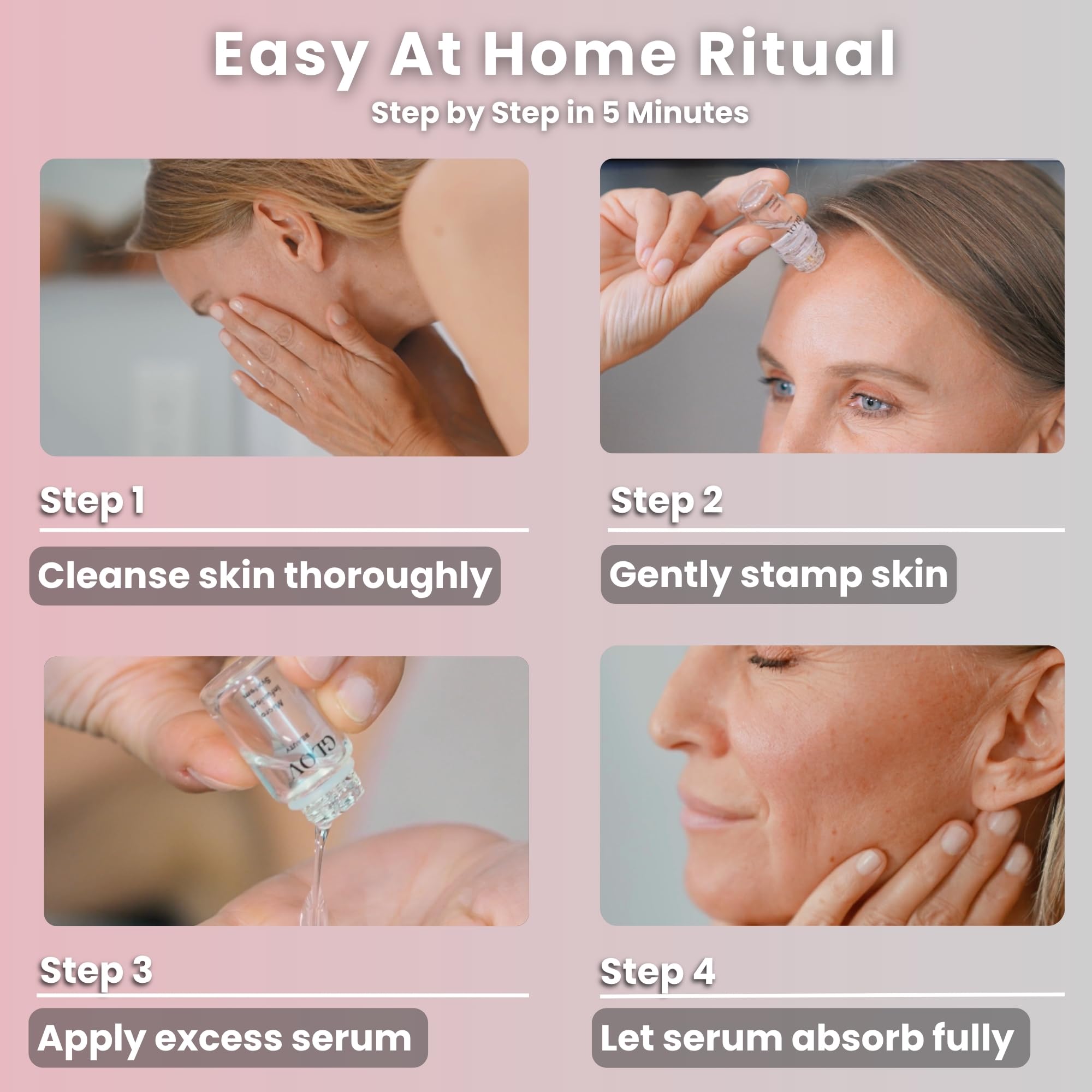 Glov Beauty four reusable applicators for easy at-home sessions.