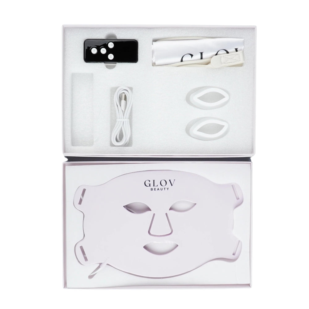 Glov Beauty LED mask eye shields protect during treatment