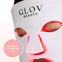 Glov Beauty LED mask pack with included items for home spa setup