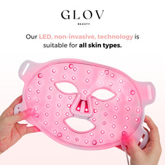 Glov Beauty LED mask recharge port emphasizing cordless use