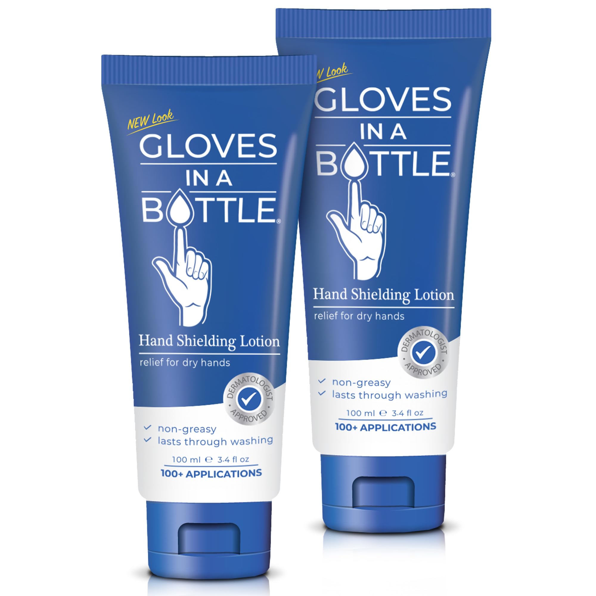 Gloves in a Bottle Shielding Lotion two-pack front view for daily hydration.