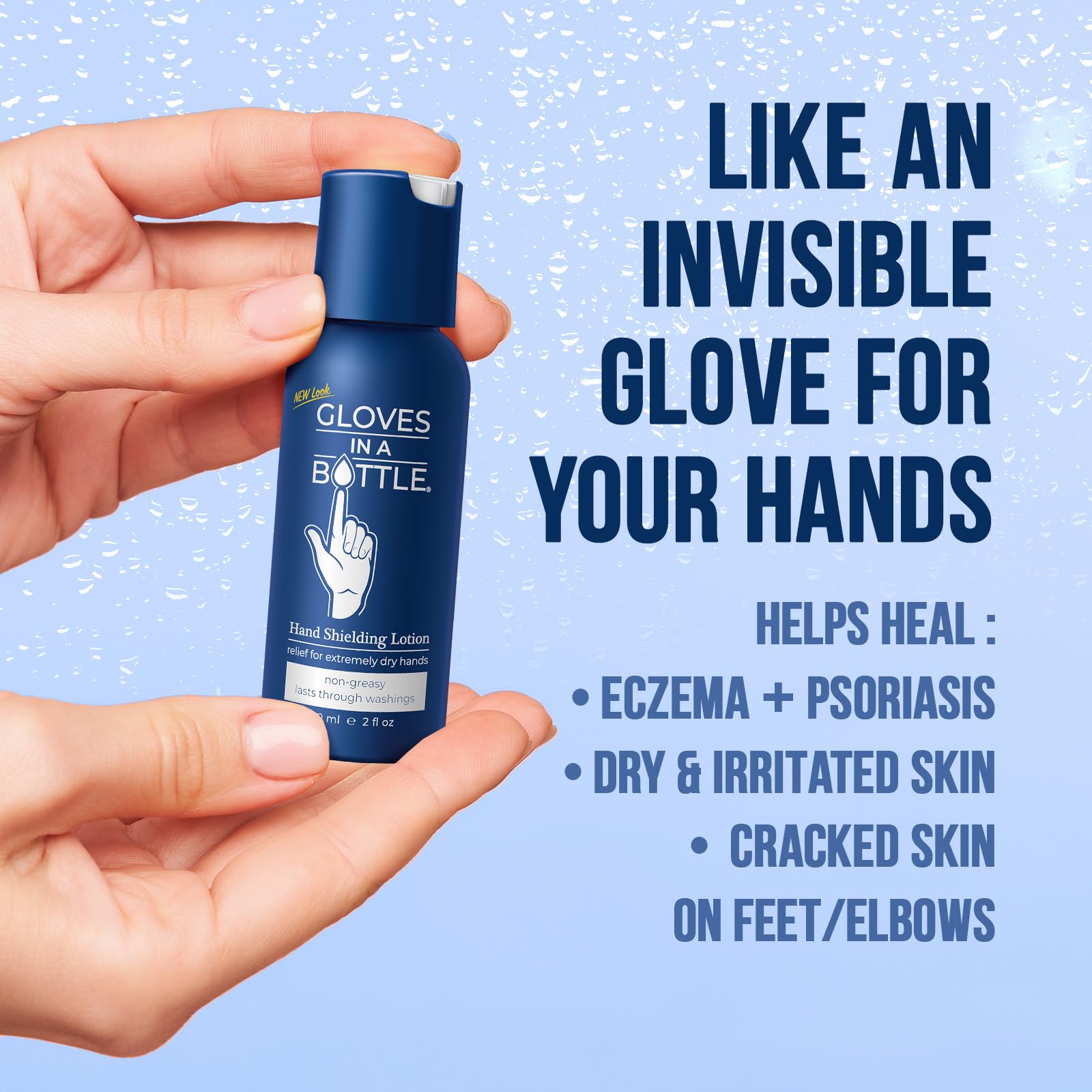 Gloves In A Bottle Shielding Lotion swirled cream texture in close shot.