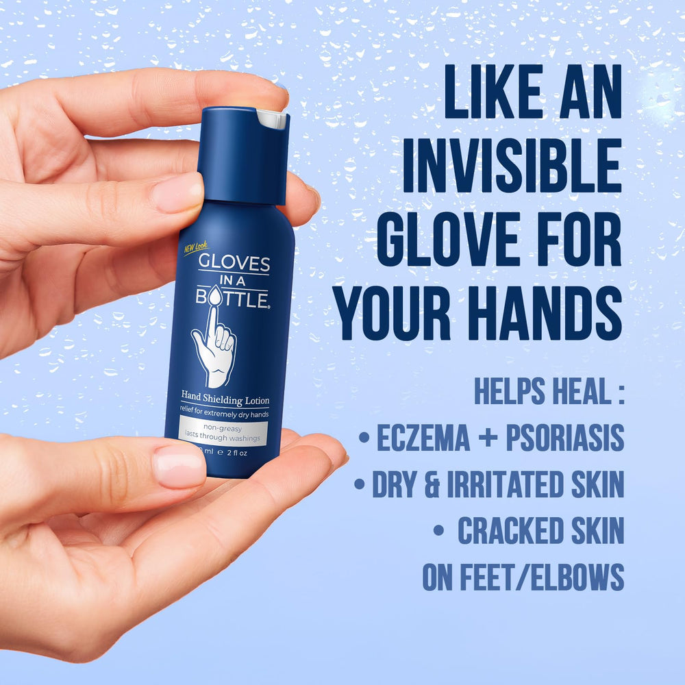 Gloves In A Bottle Shielding Lotion swirled cream texture in close shot.