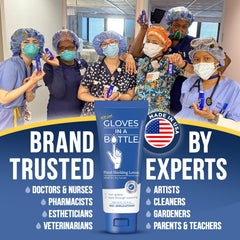 Gloves in a Bottle Shielding Lotion USA-made logo suggests domestic production.