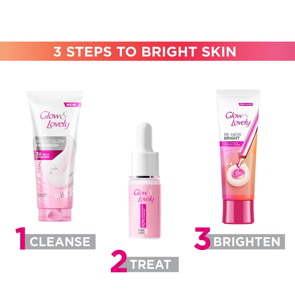 Glow & Lovely vitamin blend highlights nourishing ingredients in the formula.