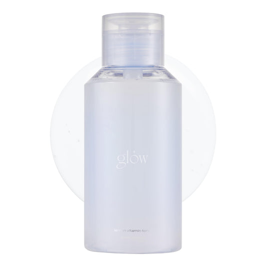 Glow lemon toner bottle front for daily hydration.