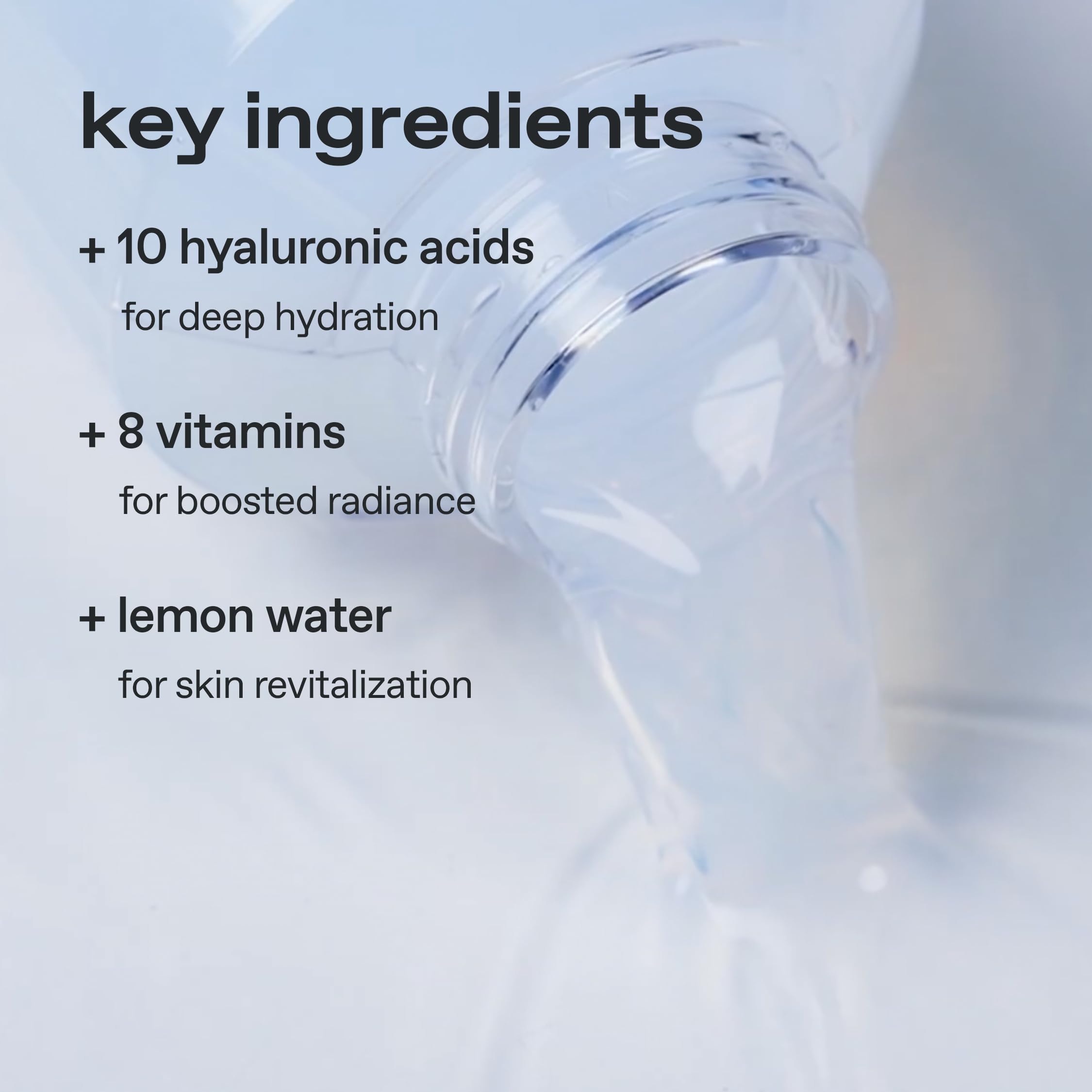 Glow lemon toner pump dispenses a small amount for easy use.