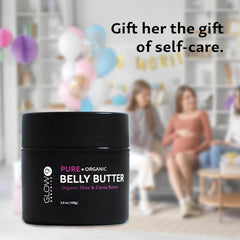 Glow Organics Belly Butter nightly ritual being prepared for a calm self-care moment