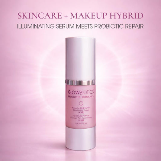 Glowbiotics HydraGlow serum texture reveals a light cream-oil hydrator.
