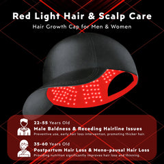 GlowFars hair-growth cap with 4 wavelengths for scalp vitality