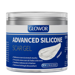 Glowor silicone scar gel on the face for refined scar texture