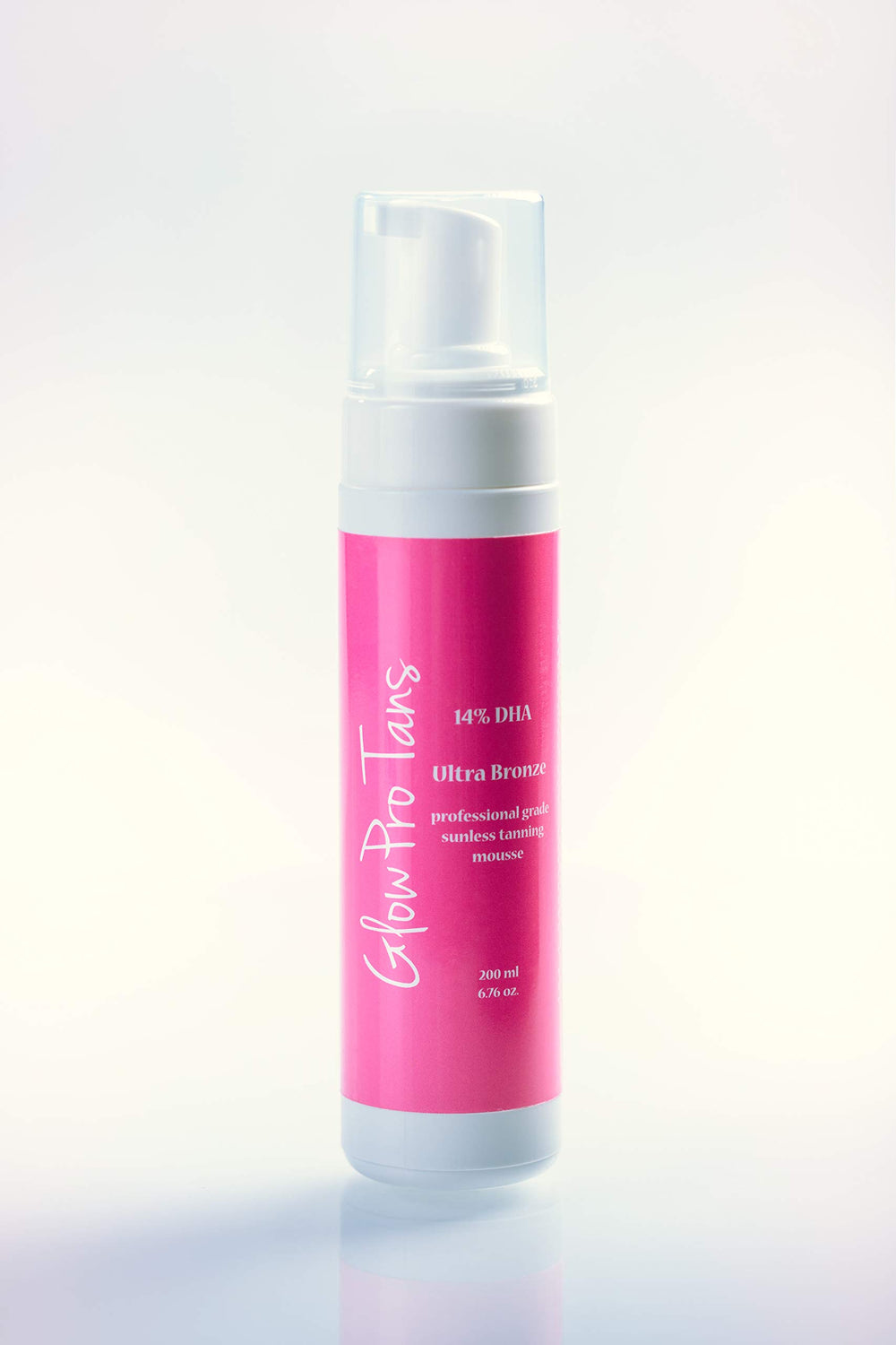GlowPro Tans bottle and mousse show the professional-strength self-tanner for home use.