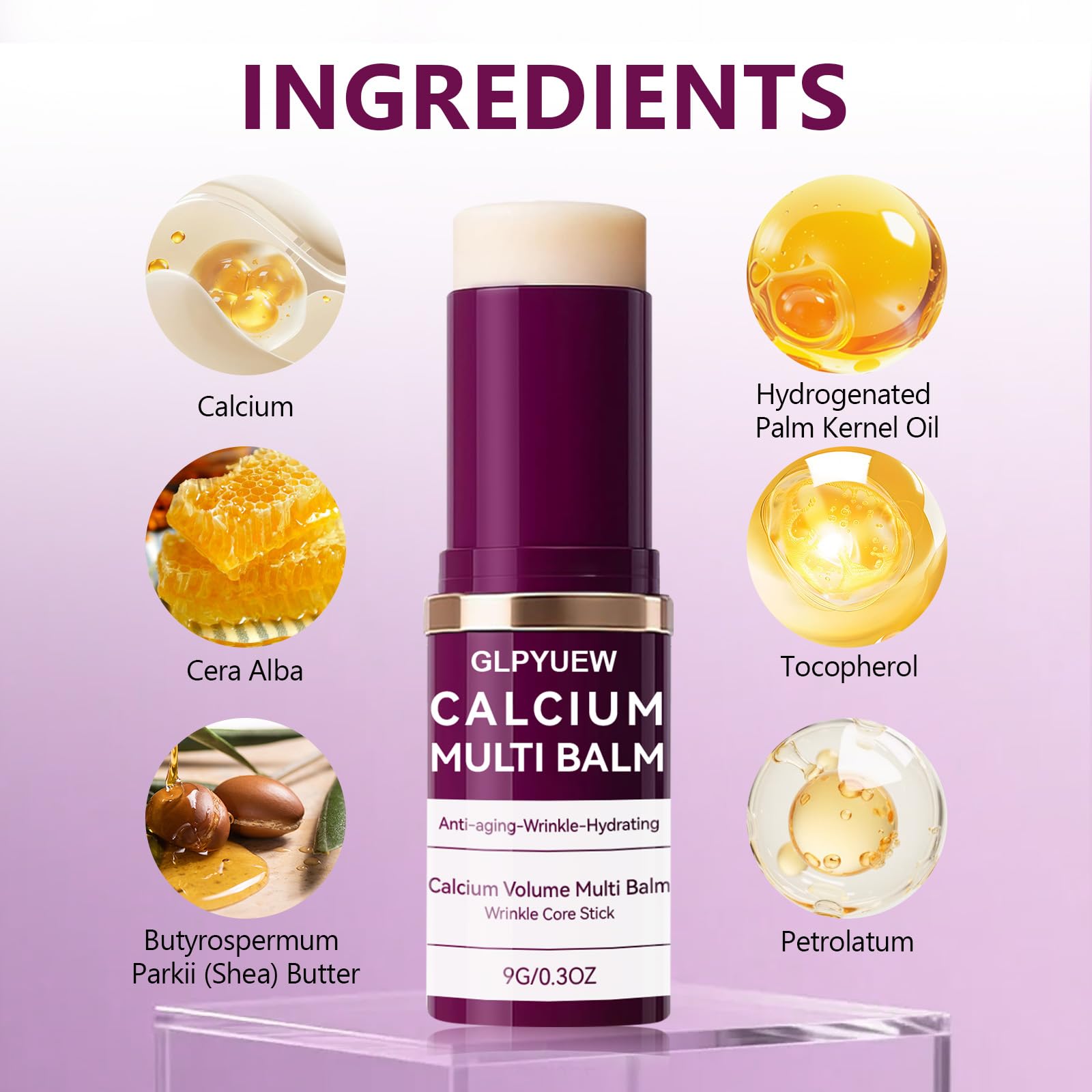 GLPYUEW balm absorbs quickly, leaving skin softly moisturized