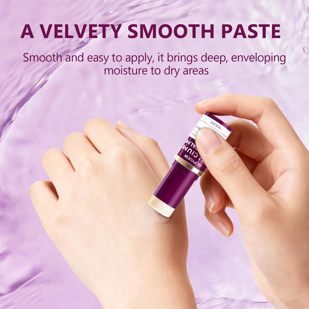 GLPYUEW balm used around eyes, lips, and neck for targeted care