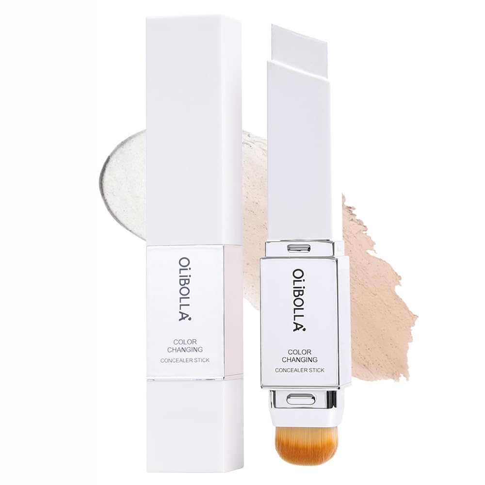 GLSFACE color-changing foundation stick close-up showing instant shade-match for a flawless base