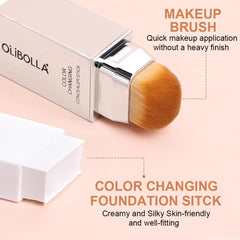 GLSFACE Color Changing Foundation Stick natural matte finish for a refined look.