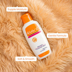 Gluta-C Hydrating Body Lotion texture close-up highlighting creamy absorption