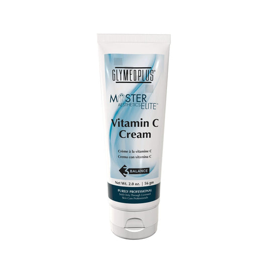 Glymed Plus Master Aesthetics Elite Vitamin C Cream bottle for daily skin brightening and nourishment.