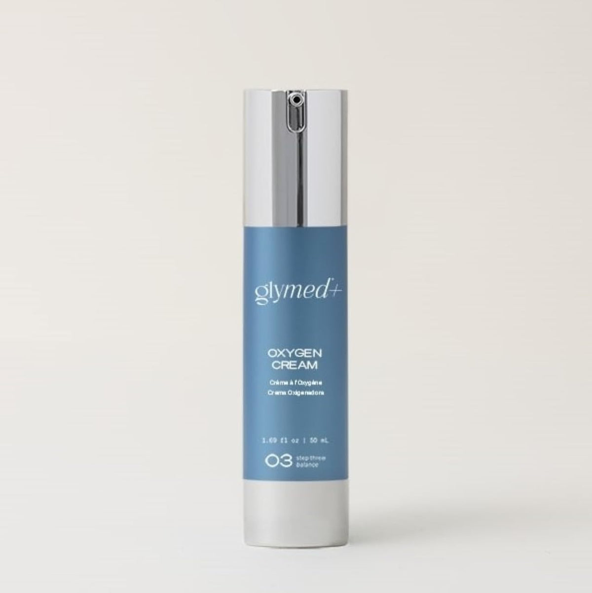 GlyMed Plus Oxygen Treatment Cream massaged into cleansed skin for a radiant, refreshed look.