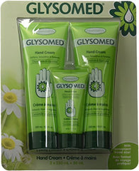 Glysomed purse-size hand cream beside a phone for on-the-go care