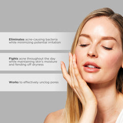 Daily use of GLYTONE BPO Gel on clean skin with time-release benzoyl peroxide