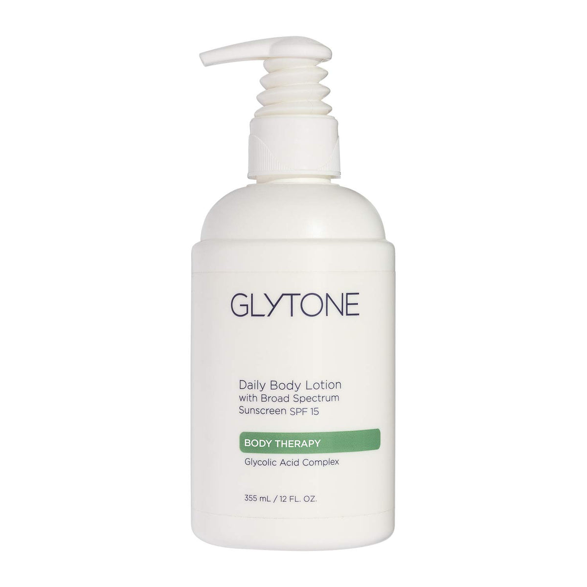 GLYTONE Daily Body Lotion SPF15 bottle ready for daily sun protection.