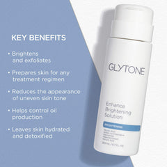 GLYTONE Brightening Solution on cotton pad for gentle exfoliation
