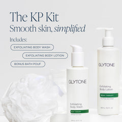 GLYTONE Glytone KP Kit glycolic acid lotion provides lightweight hydration and retextures KP-prone areas.