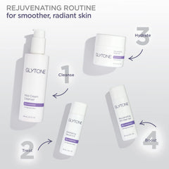Hydrating glow after using GLYTONE Mild Cream Cleanser for soft skin