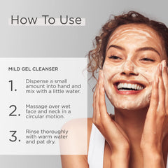 GLYTONE Mild Gel Exfoliating Cleanser lather on wet skin for clean pores.