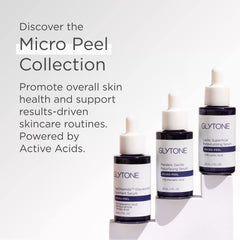 Glytone night skincare routine featuring Mandelic serum application.