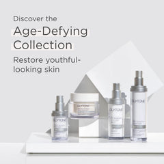 Glytone peptides eye contour firming close-up on delicate skin.