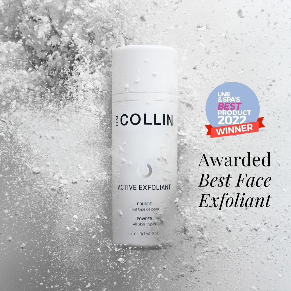 G.M. COLLIN Active Exfoliant Powder papaya enzyme emphasizes enzymatic action.
