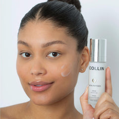 Close-up of G.M. COLLIN Bota-Peptides Serum texture on skin absorption
