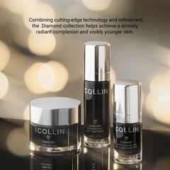 G.M. Collin Diamond Cream vanity setup evokes a daily skincare ritual.