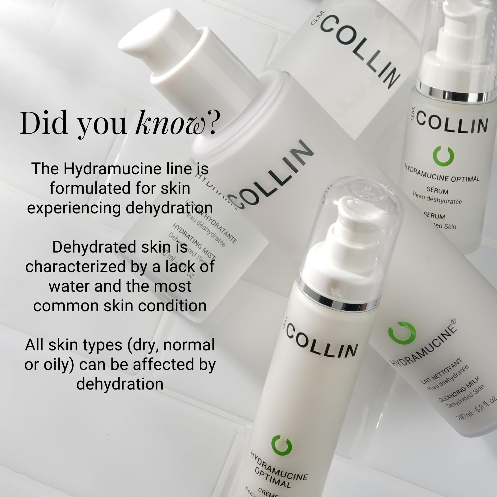 GM Collin Hydramucine Cleansing Milk with cotton pad removing makeup safely