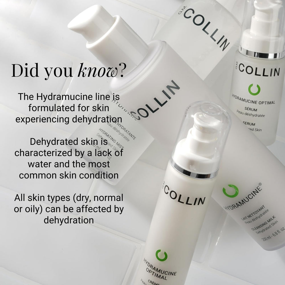 GM Collin Hydramucine Cleansing Milk with cotton pad removing makeup safely