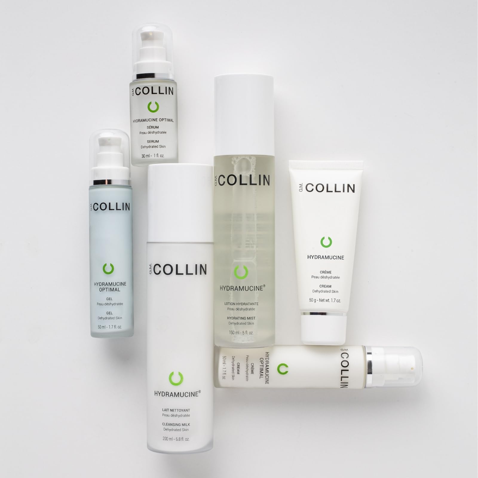 GM Collin Hydramucine Cleansing Milk being used on the face with a gentle massage