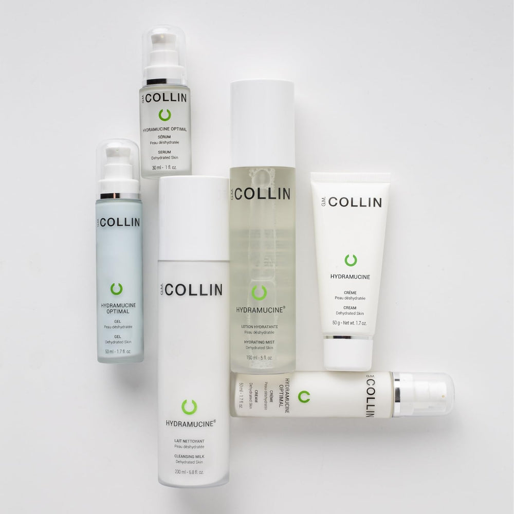 GM Collin Hydramucine Cleansing Milk being used on the face with a gentle massage