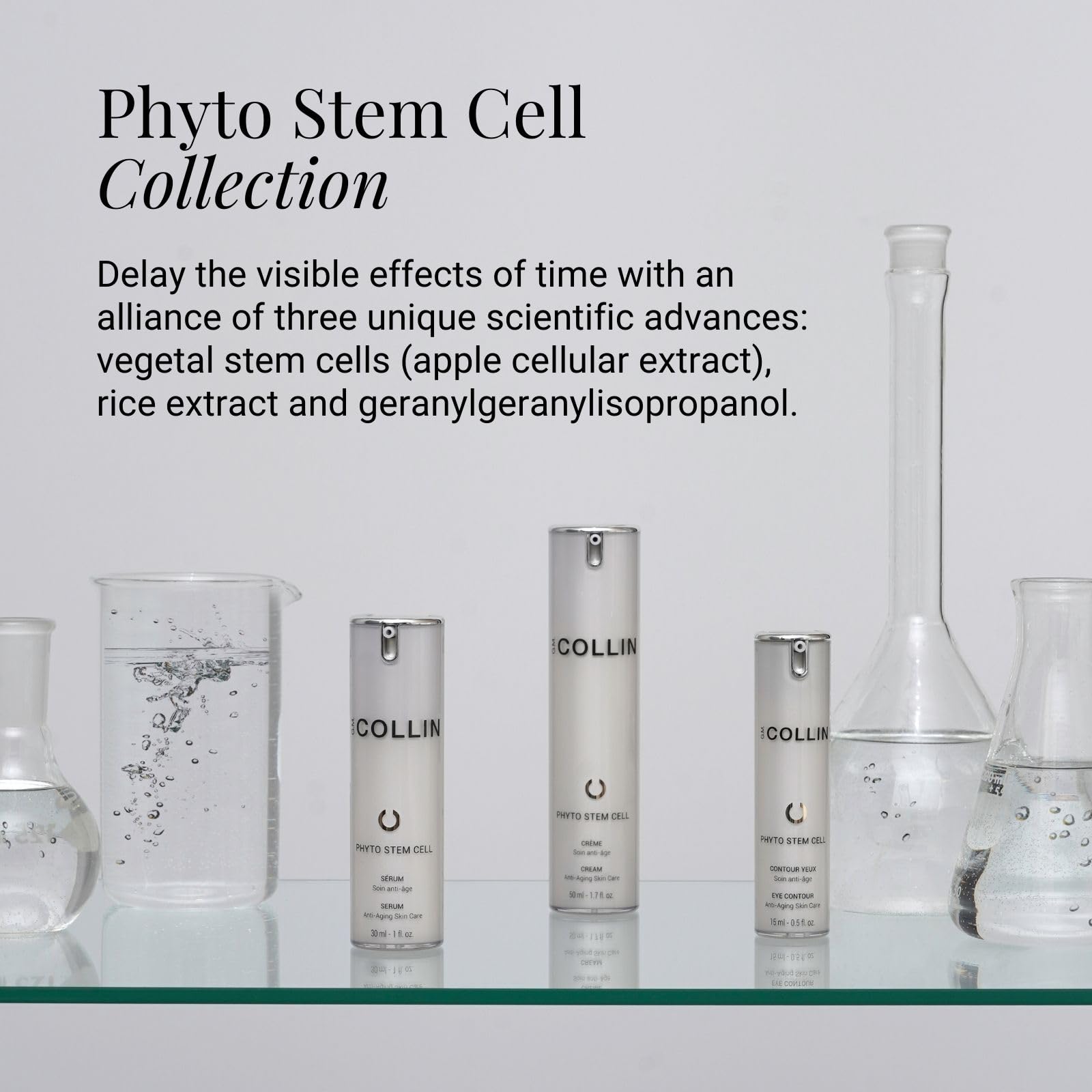 G.M. COLLIN Phyto Stem Cell Serum on skin shows a radiant, refreshed look