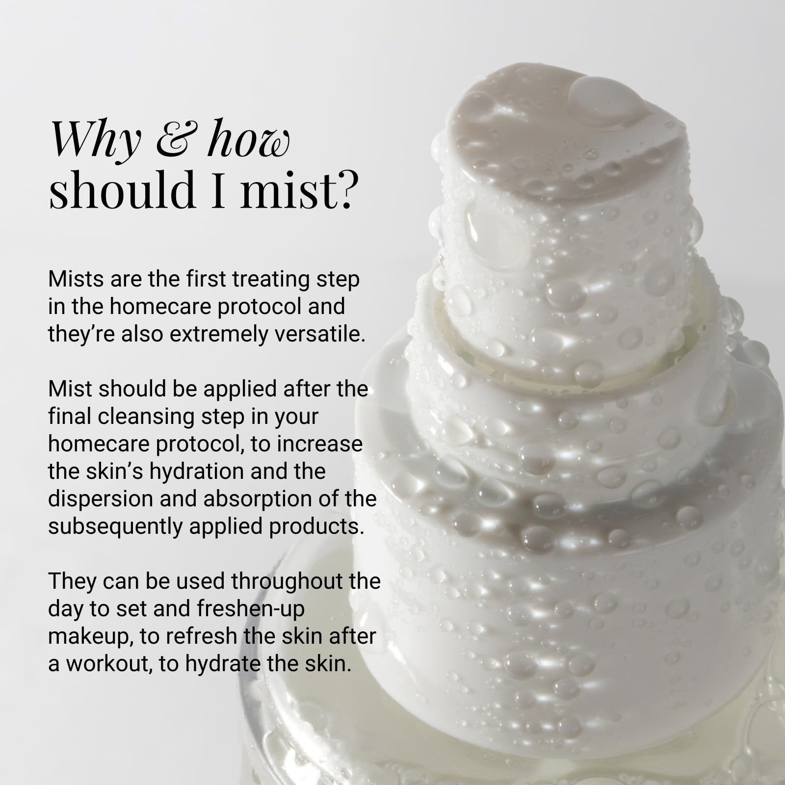 Compact Sensiderm Mist bottle with unscented hydration emphasis