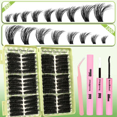 Gmagictobo lash tweezers included for precise cluster placement.