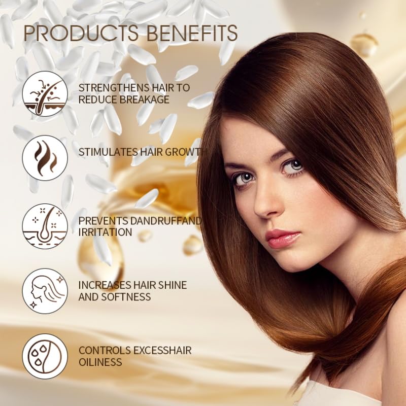 Gminds Rice Water Shampoo ingredients close-up, biotin and keratin included