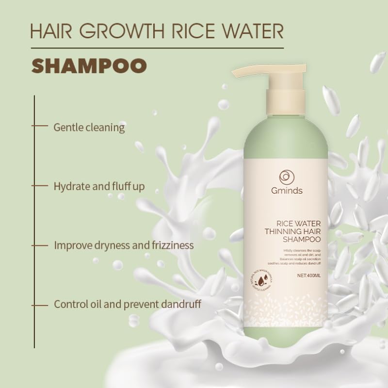 Gminds Rice Water Shampoo lather, luxurious foam for cleansing