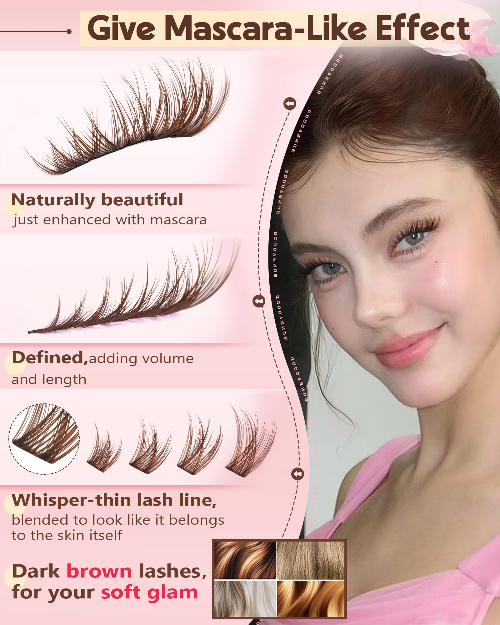 Goddvenus lash clusters kit tweezers for precise application and flawless results.