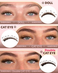 Goddvenus lash clusters kit offers varied lengths for subtle to dramatic looks.