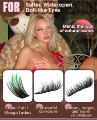 Goddvenus dual point design lashes for a natural doll-like look